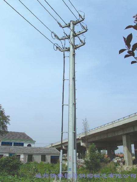 10KV双回路终端钢管杆(塔)
